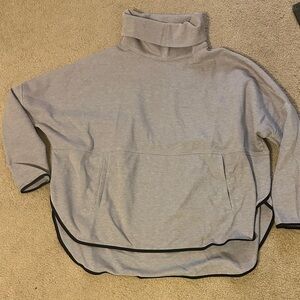The North Face Light Gray Sweatshirt with Black Accents